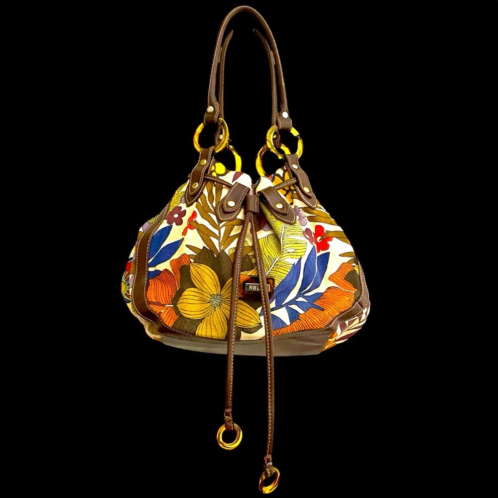 Relic By Fossil Drawstring Bucket Bag With Tortoi… - image 1